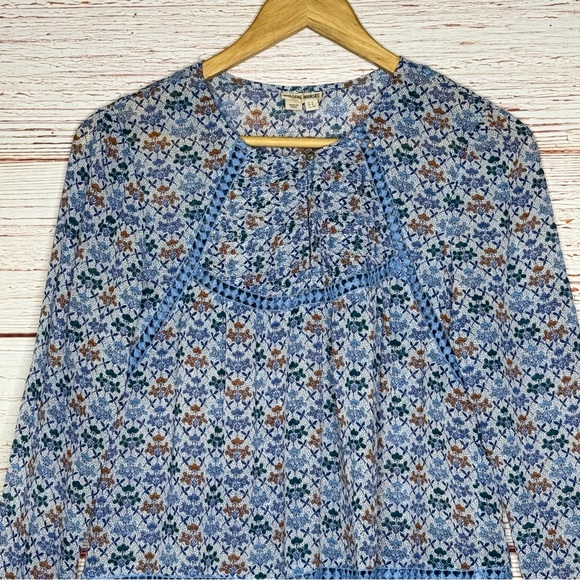 Anthropologie Holding Horses Betony Swing Dress in Blue Floral Sz 2 - Picture 7 of 14